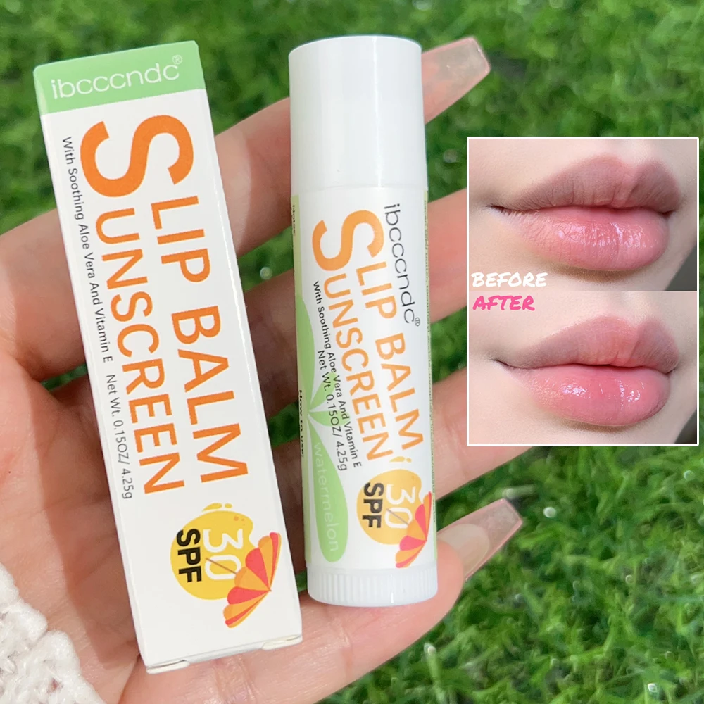 Zomer Zonnebrandcrème Hydraterende Lippenbalsem Spf 30 Uva Bescherming Lippen Zorg Voor Duurzame Hydraterende Kleurloze Lippenstift Anti-Drogen Lipgloss