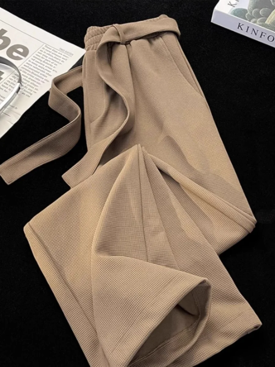 

Autumn Winter Large Size Casual Trousers for Men Vintage Straight Leg Wide Leg Drapey High Waist Suit Pants Youth Vitali Sle