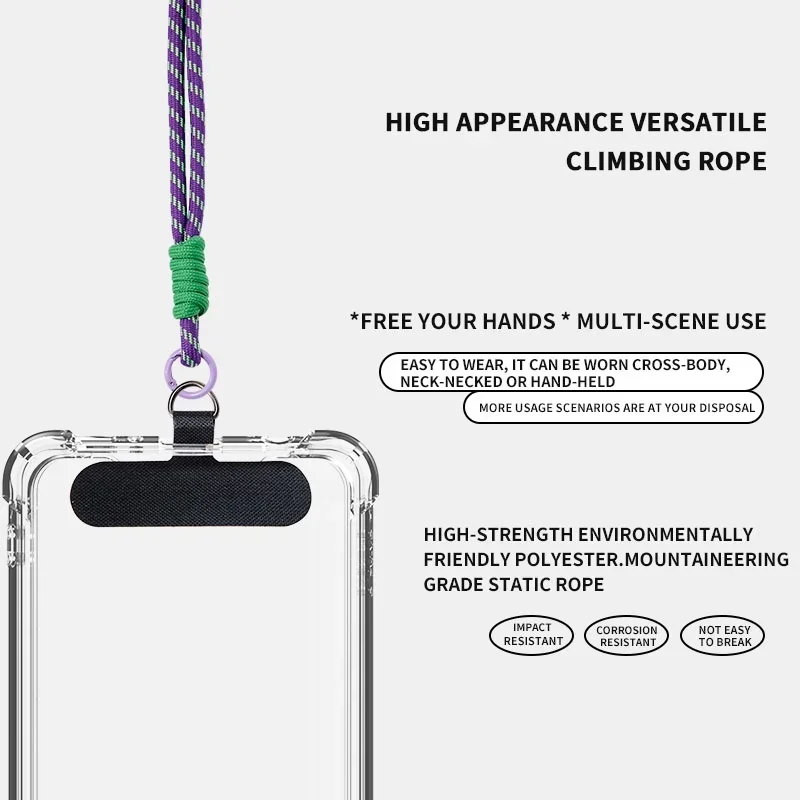 Lanyard for Mobile Phone Case Anti-Loss Long Hanging Neck Rope Fashion Cross-Body Lanyard Wrist Strap Cell Charm for All Phone