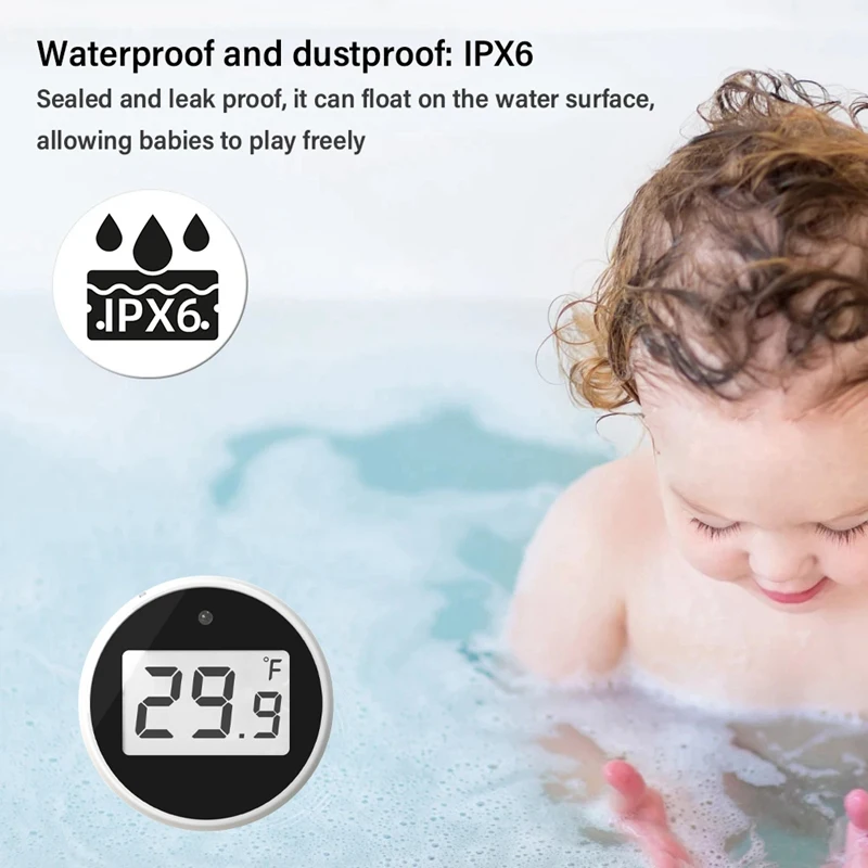 Digital Floating Bath Thermometer With Timer -20-70℃ Waterproof Water Temperature Meter For Swimming Pool Spa Ice Bath