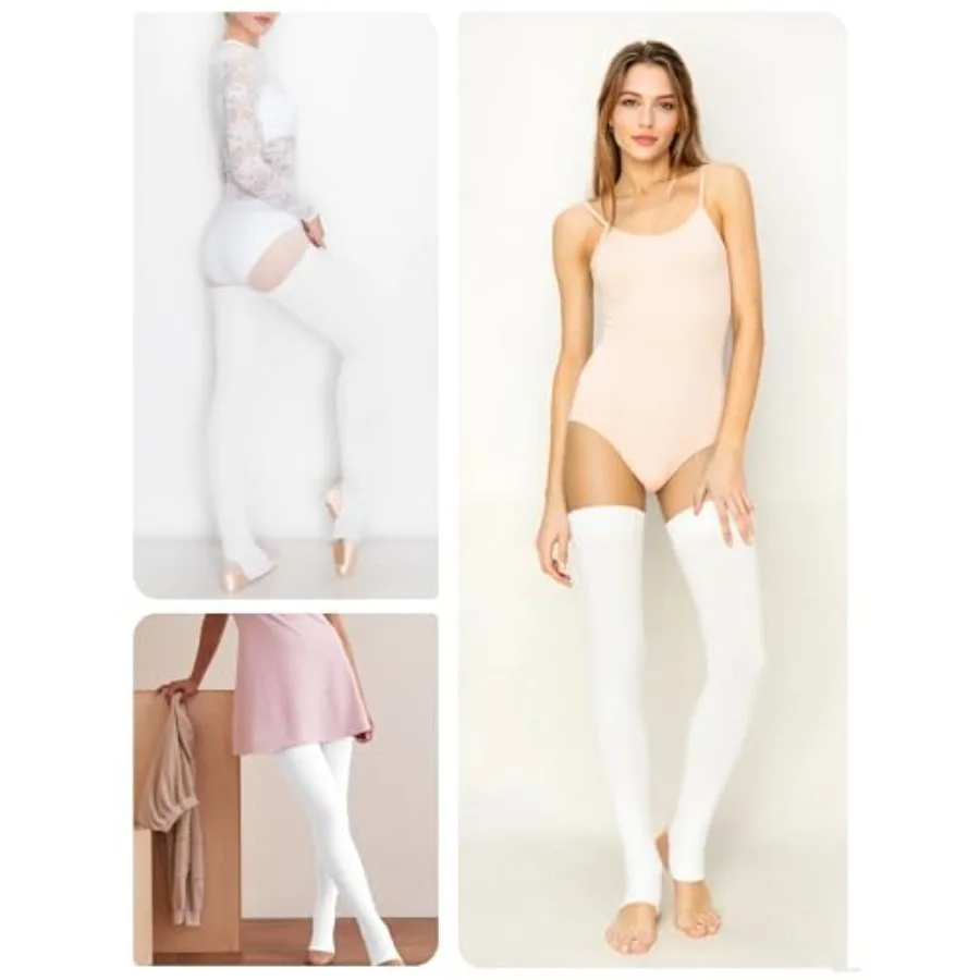 V28 Dames Meisjes Dij Hoge Neon Geribbelde Lange Jaren '80 Jaren '90 Feest Schaatsen Beenwarmers voor Dansvoorstellingen Concertoutfits en Retro