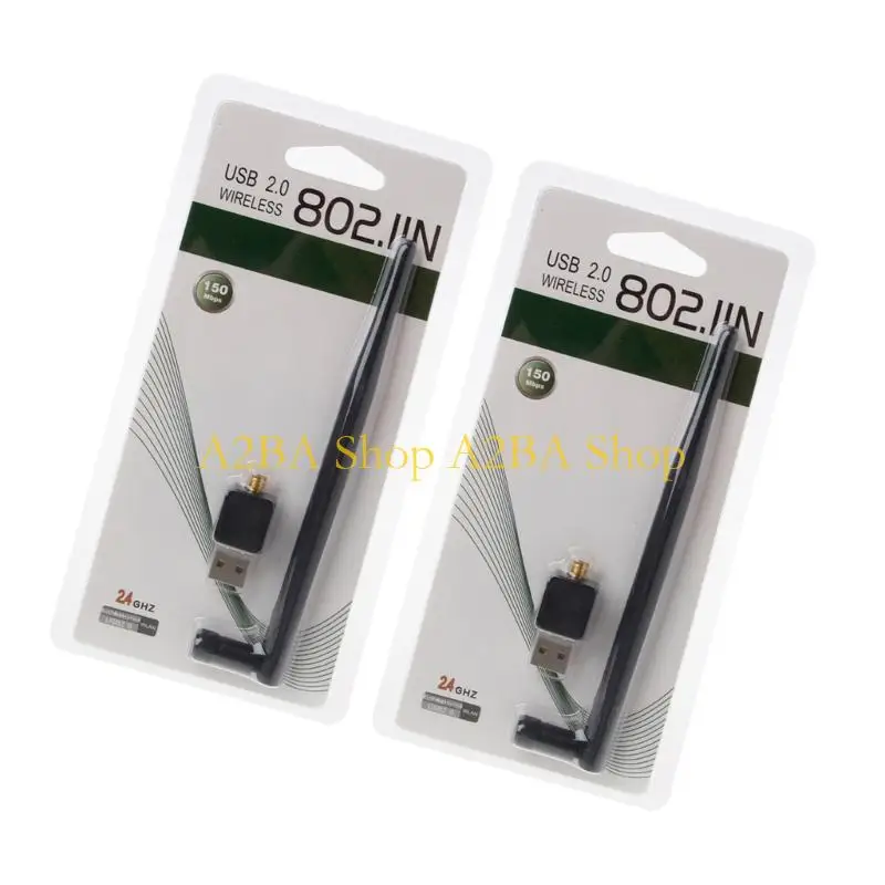 

A2BA Fast 150Mbps USB WiFi Receiver RTL8188 MTK7601 for PC Plugs Play Easy Connection for Travel Use