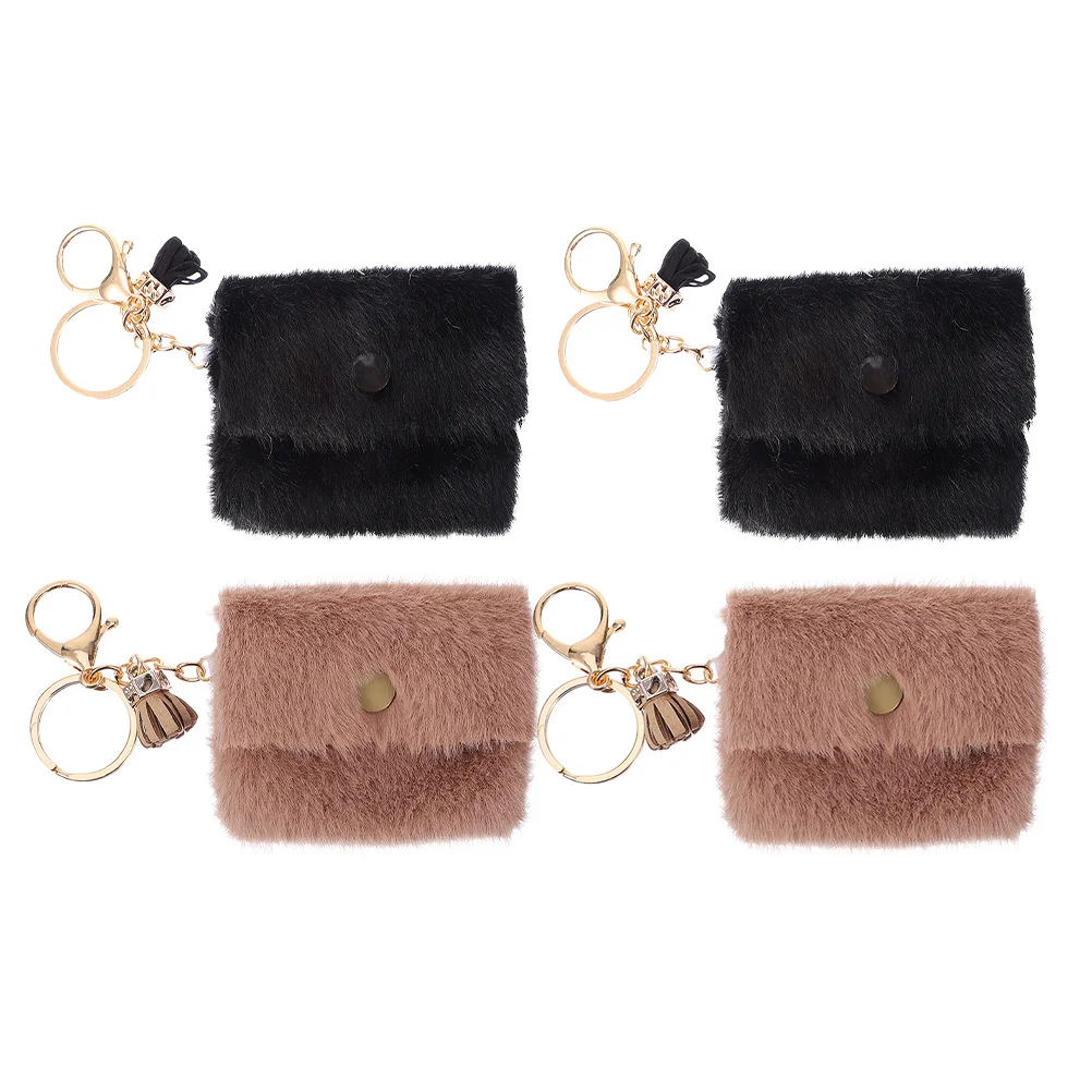

4Pcs Mini Wallet Keychain Coin Purse Women Small Change Purse Durable Cute Portable Multipurpose Small Wallet Coin Purses