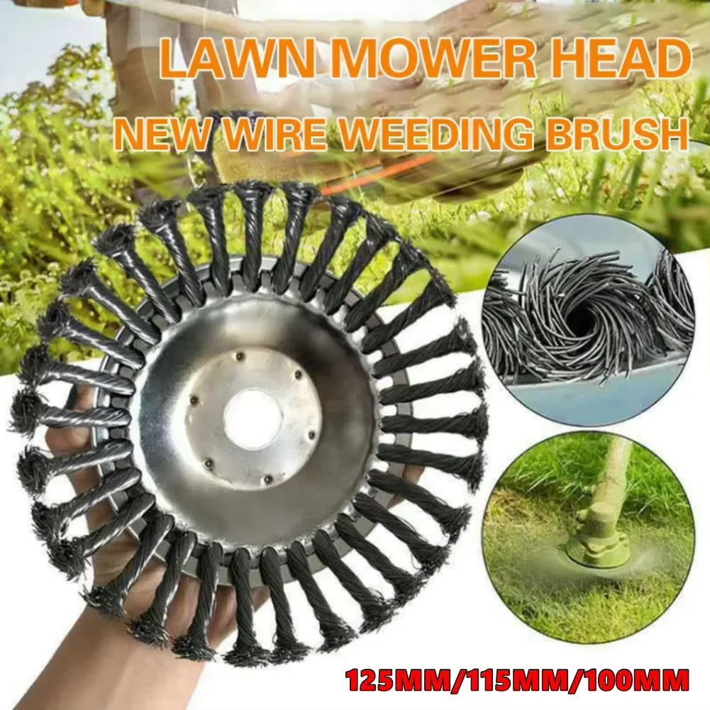 

Универсальная насадка-щетка для триммера 10 дюймов, стальная проволочная насадка для удаления ржавчины, прополки и обрезки газона