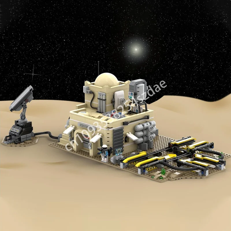 

1774 шт. MOC Outpost, строительные блоки для среды обитания, космическая воображение, логическое мышление, детская рождественская игрушка, подарок на день рождения