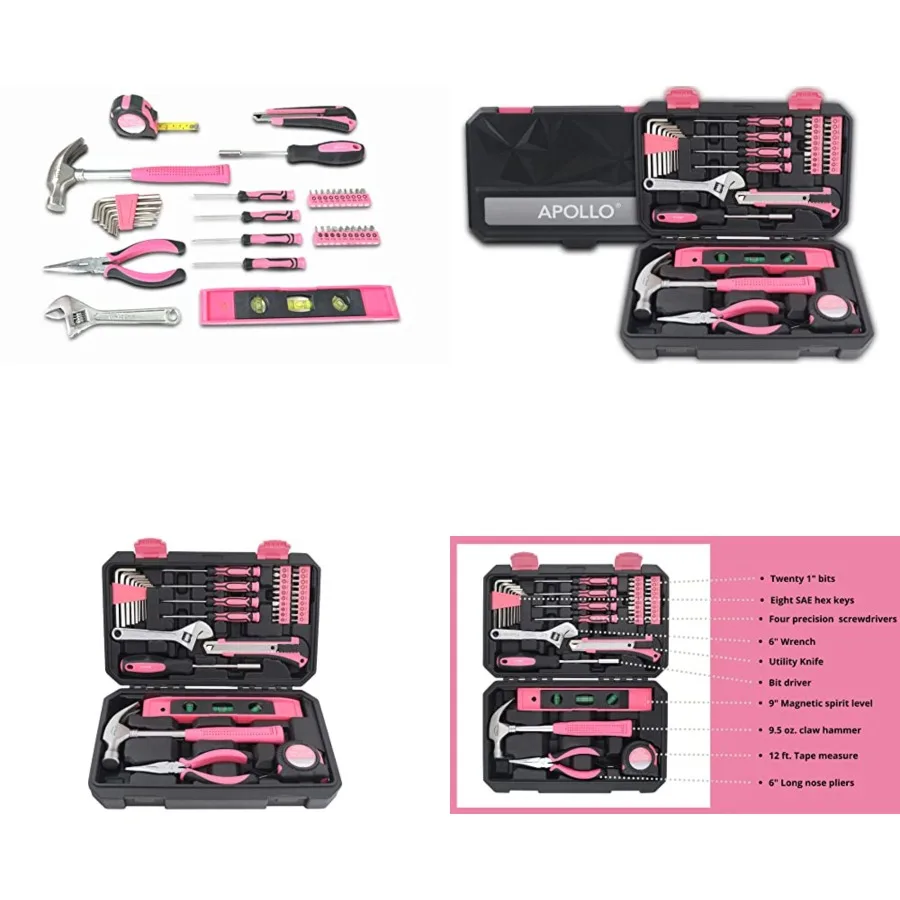 

Tools 39 Pcs General Household Tool Set in Toolbox Storage Case with Essential Hand Tools for Everyday Home Repairs, DIY and Cr