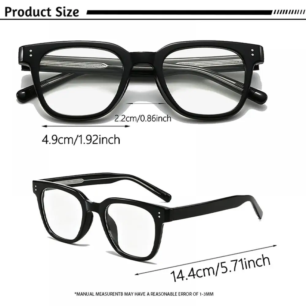 CATERSIDE Retro Herren-Blaulichtbrille, hochwertiger quadratischer Tr-90-Brillenrahmen, Damen-Computer-Lesebrille mit flacher Linse – Detail 2