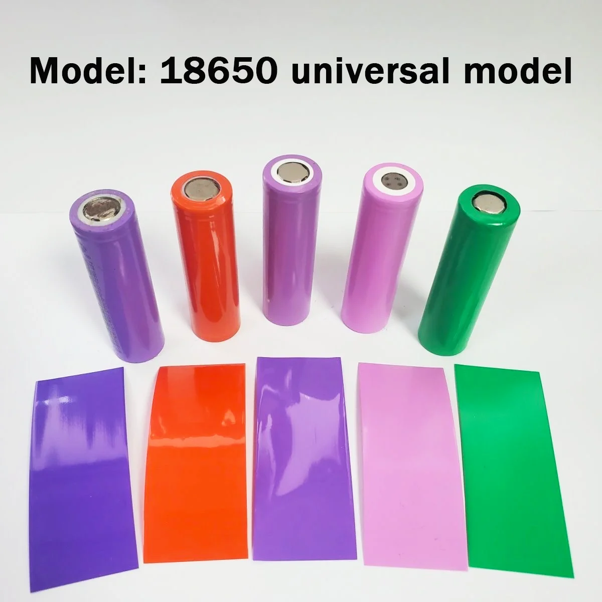 

100/200 Uds Tubo termorretráctil de PVC 18650 envoltura de batería Lipo cubierta de película aislada precortada carcasa de funda