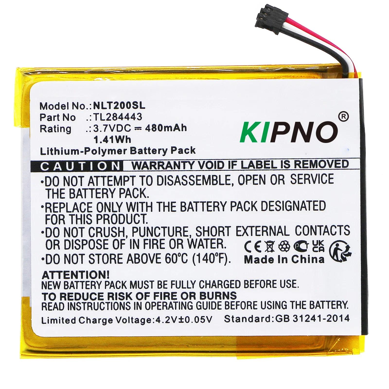 Replacement Battery for 480mAh Nest GB-S10-284449-0100 TL284443 T3007ES T3008US T3007ES T3008US Learning Thermostat 3rd Gen