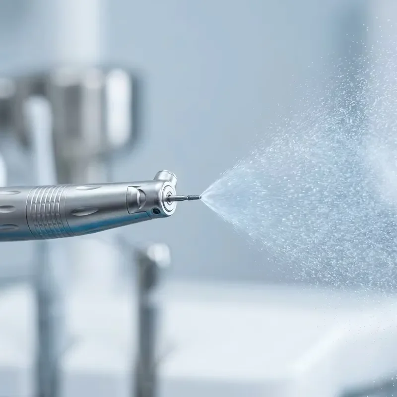 Mini Head E-Generator LED High Speed Handpiece, Stainless Steel with 2/4 Holes Single Water Spray for Precision
