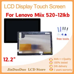 12,2 cala dla Lenovo Miix 520-12Ikb wyświetlacz LCD ekran dotykowy Digitizer dla Miix520-12 wymiana LCD z ramką i płytką