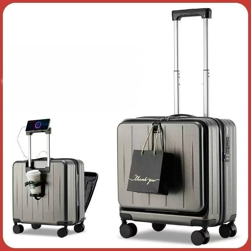 

20-inch business men's carry-on suitcase 18-inch front-opening women's travel combination lock case small suitcase