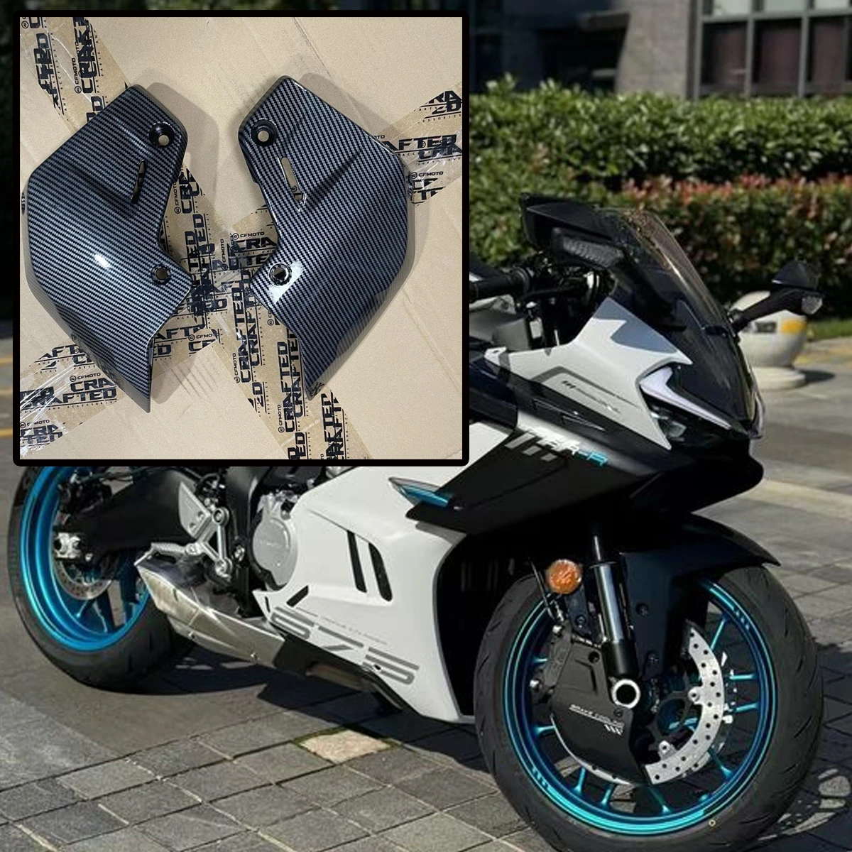 

Motorcycle factory front caliper left and right ventilation hood CF650-10 ventilation hood Fit For CFMOTO 675SR 675SR-R