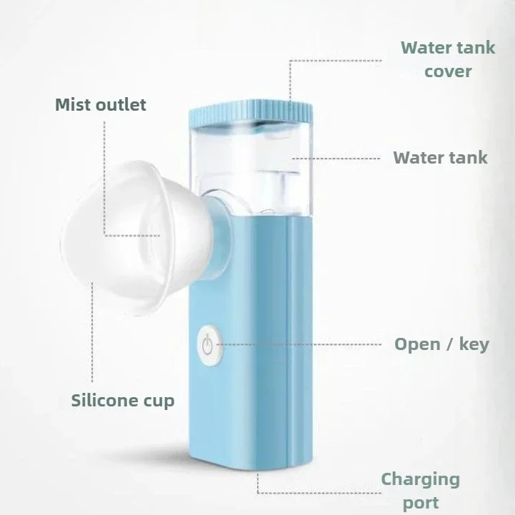 Humidificador de ojos con carga USB portátil, gafas Nano en aerosol, instrumento de hidratación ocular para aliviar los ojos secos, atomizador de ojos, protección ocular