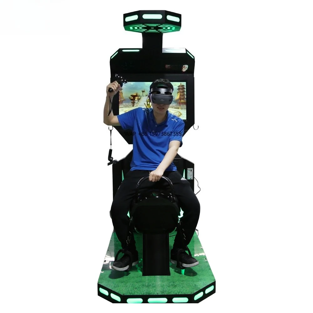Emulador de juego de cine 9D de tiro deportivo y equitación VR, con experiencia realista, en oferta popular.