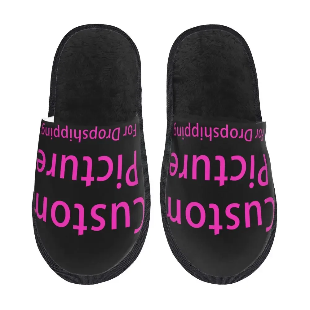 Personalized Custom Photo Logo Comfort Scuff Memory Foam Slippers Women Customized DIY Print Hotel House Shoes view 3