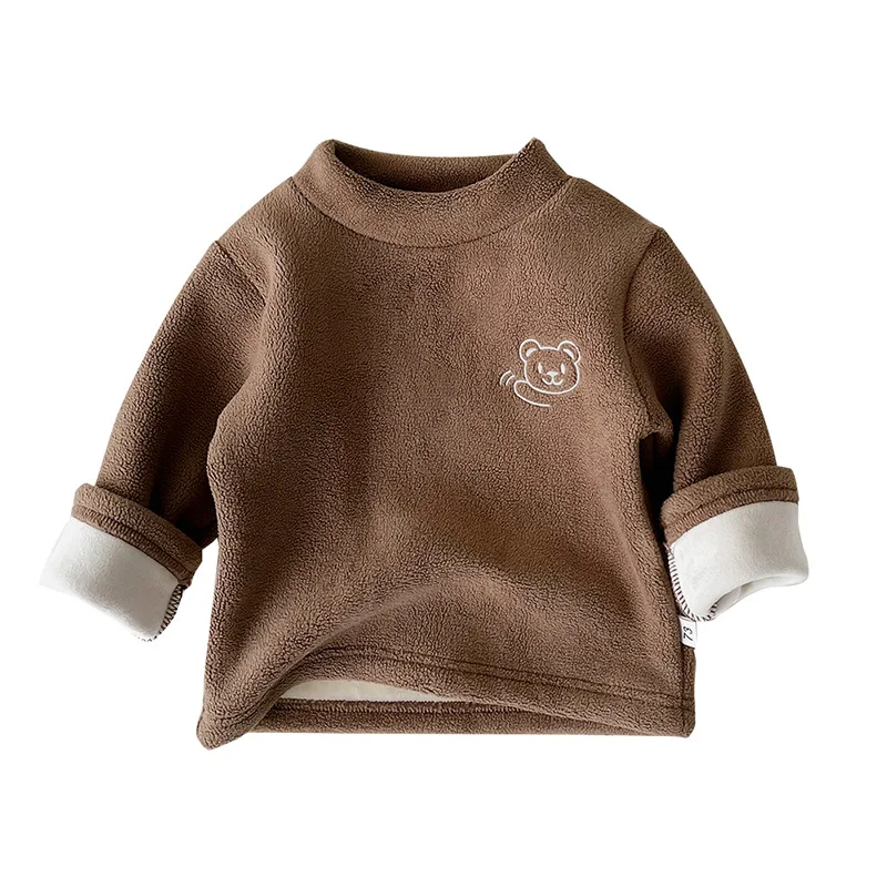 Autumn Winter Newborn Boys Sweatshirt Loose Cartoon Bear Infant Babys Boys Soft Knitwear Loose Thicken Warm Kids Boys Pullovers