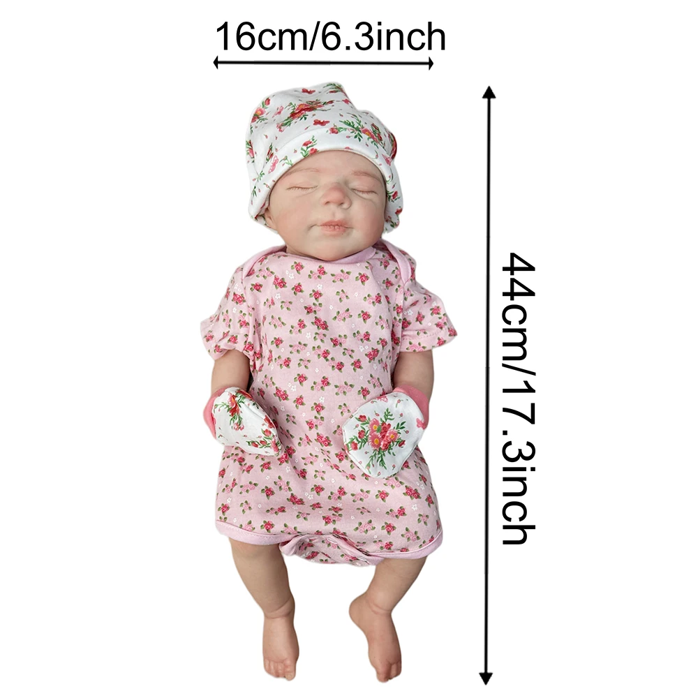 18 インチかわいい睡眠パスカルシリコーン女の子人形塗装ハゲソフトタッチ感防水柔軟なベベリボーン人形