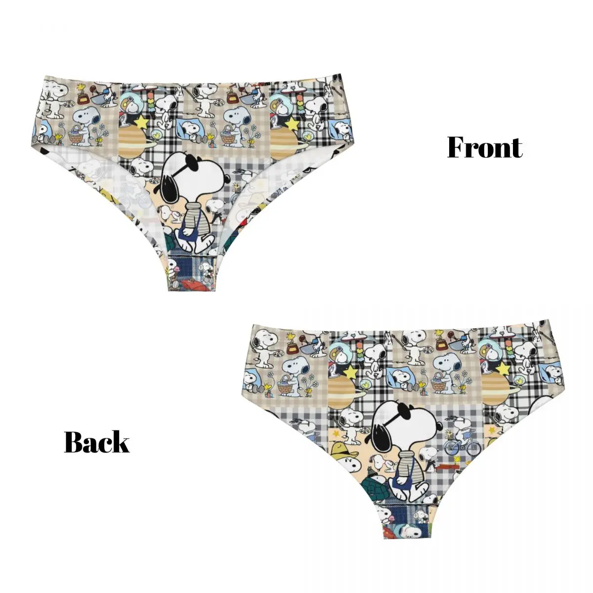 Custom Snoopys Collage Brief Panties Women\'s Comfort Underwear