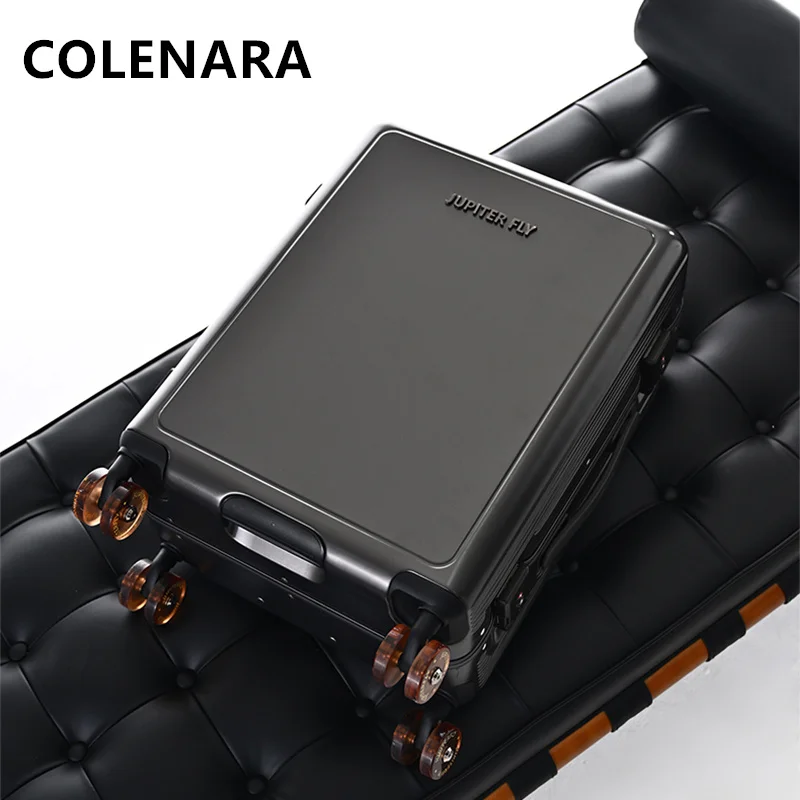 COLENARA Cabin Suitcase ABS+PC Boarding Case Multi-functional Trolley Case 20