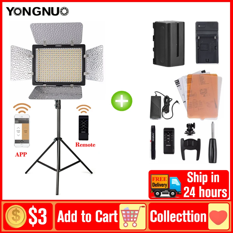 

YN300 III YN-300 III LED Video Light 3200k-5600K CRI95 Camera Photo Lighting Fill Lamp for Photos Video Studio