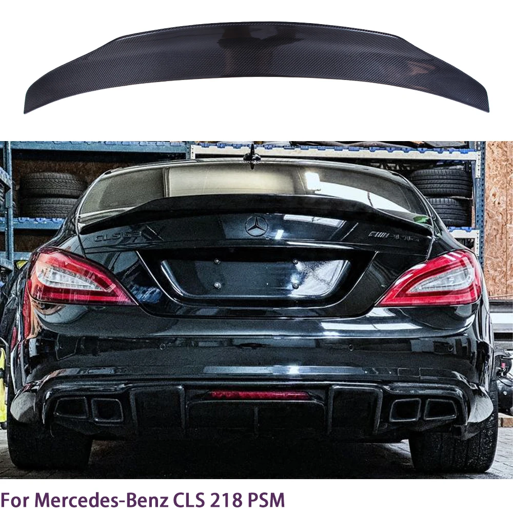 

For Mercedes-Benz CLS C218 W218 PSM Style Carbon Fiber Rear Spoiler Trunk Wing 2011-2019