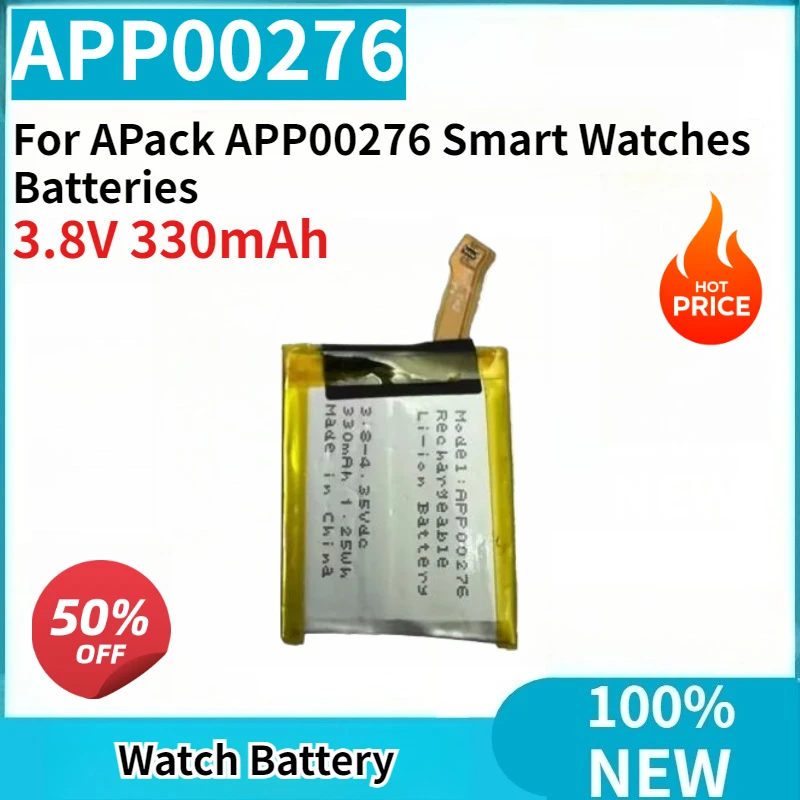 

Brand-New High Quality 3.8V 330mAh Watch Battery for APack APP00276 Smart Watches Batteries
