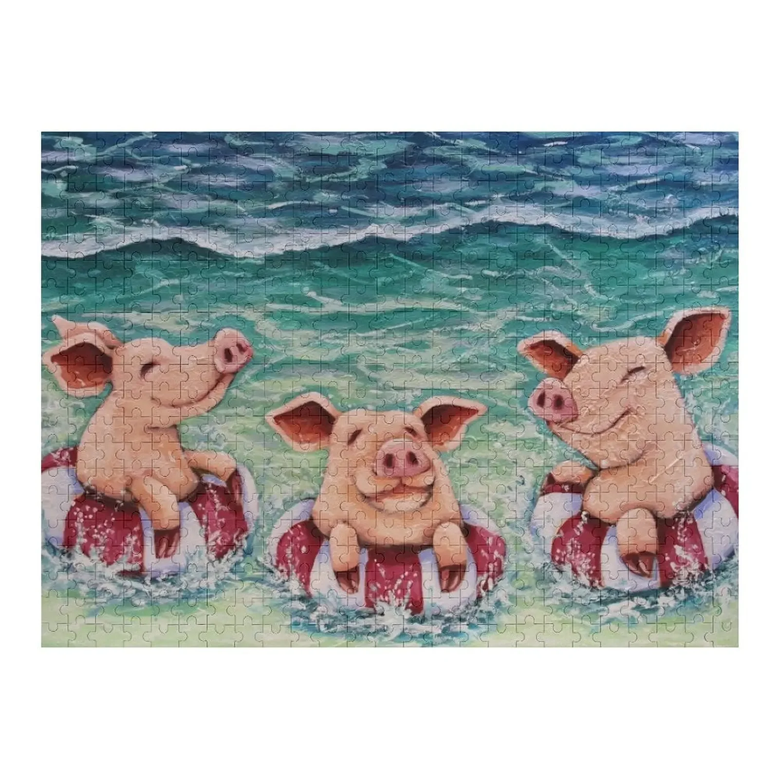 

Three Swimming Pigs Jigsaw Puzzle With Photo Children Personalized Gifts Toys For Children Puzzle