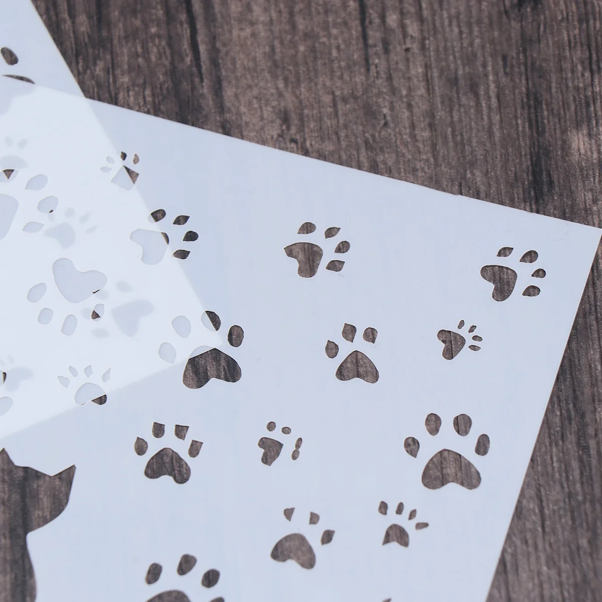 3 قطعة استنسل القط والمخلب قوالب رسم ذاتية الصنع للاستخدام في صناعة الحرف اليدوية مع أقلام تلوين وأقلام تحديد ومشاريع إبداعية #1