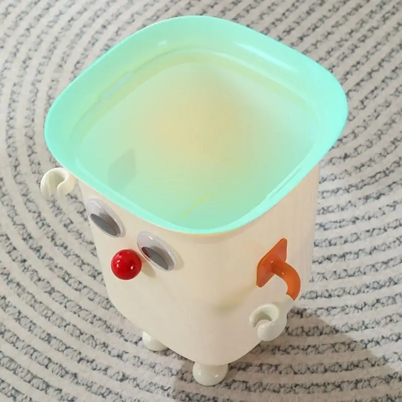 Cartoon Garbage Container Funny Big Eye Trash Can Bathroom Basket with Feet