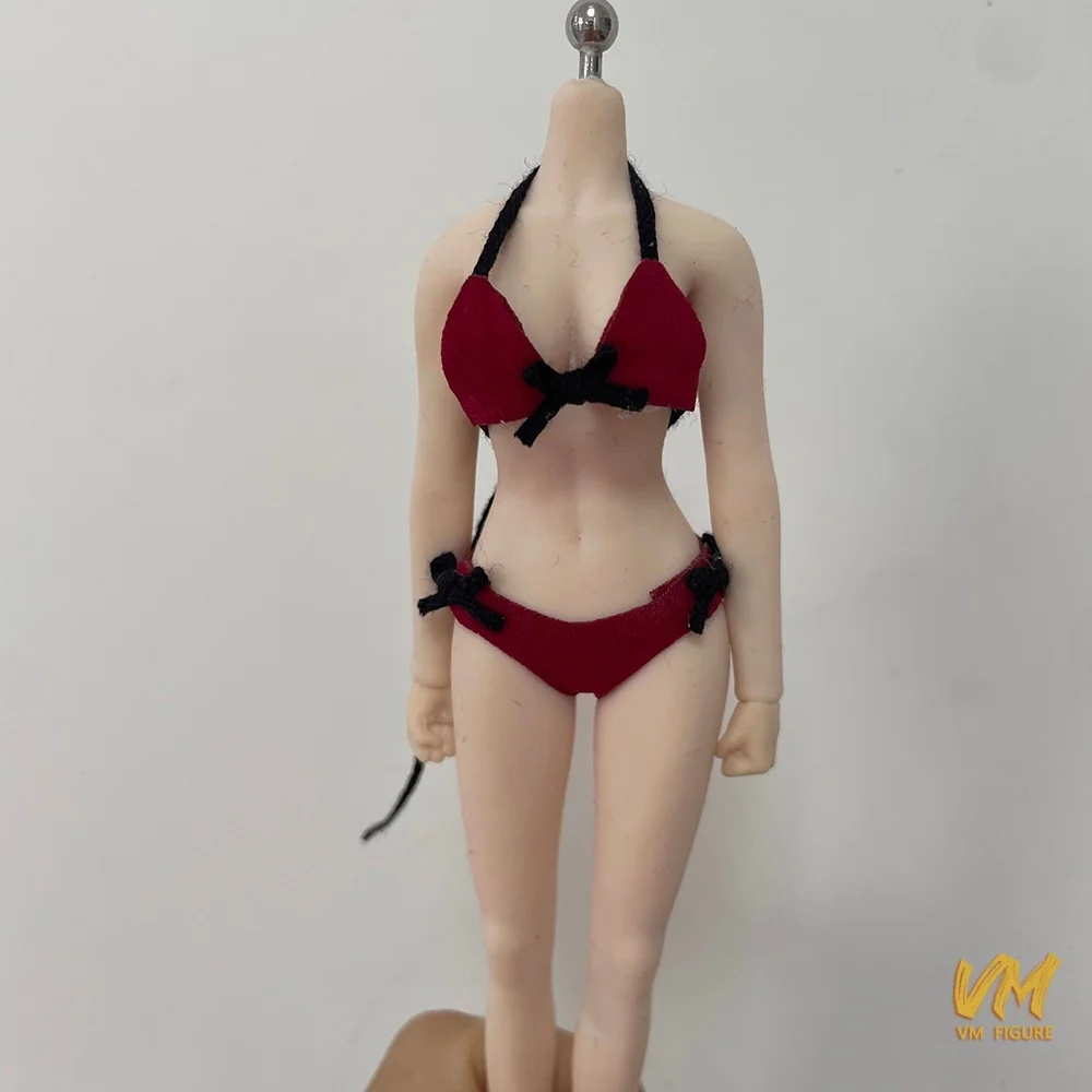 1/12 Scale Female Multi-color Bowknot Bikini Model Cuty Sexy Bra+ Pantie Model Fit 6