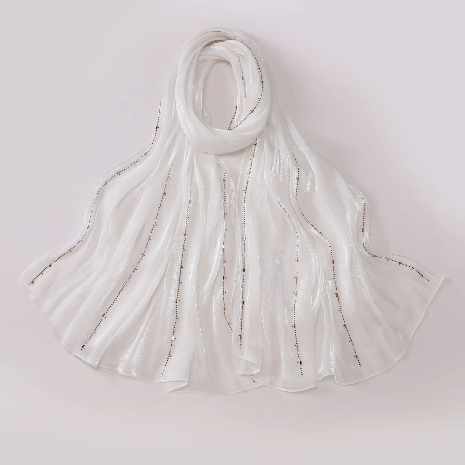 عالية الجودة قسط وشاح مشرق وشاح حريري الساخن الماس مسلم عمامة النساء الأوشحة الحجاب الحجاب شال الحجاب التفاف عقال #1