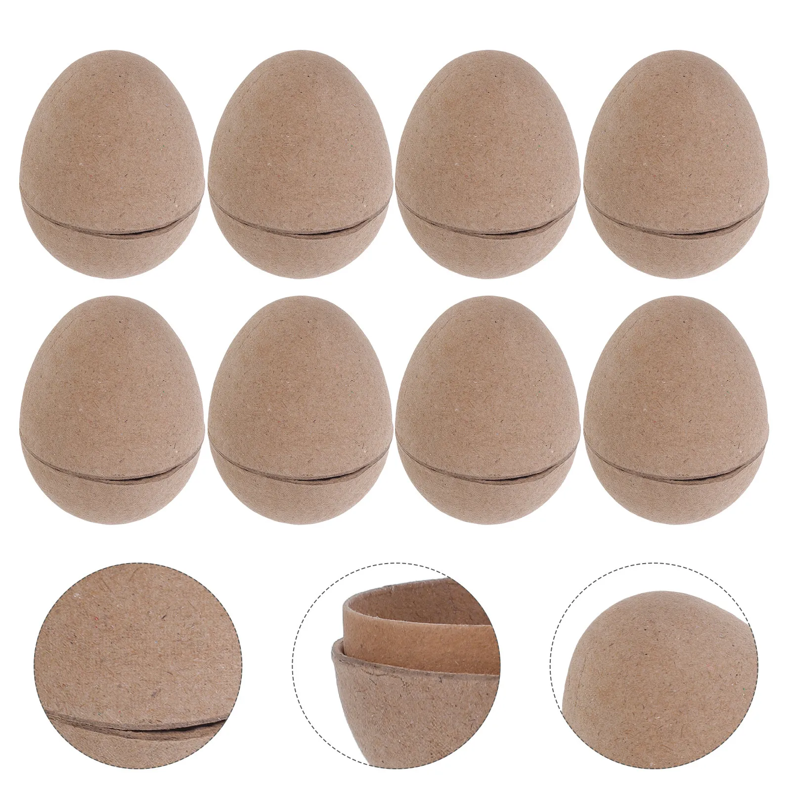 8Pcs Blank Paper Easter Eggs Creative DIY Painting Craft Decoration Hand Painted Eggs DIY Basket Stuff Vintage Style Artwork