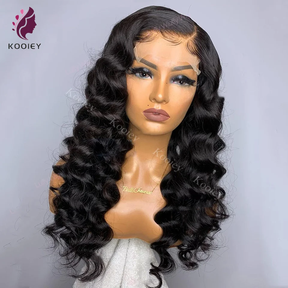 

Loose Deep Wave 13x4/13x6 Lace Front Human Hair Wig For Women Indian Hair 5x5 Silk Top Closure Wigs Wet And Wavy Frontal Wig