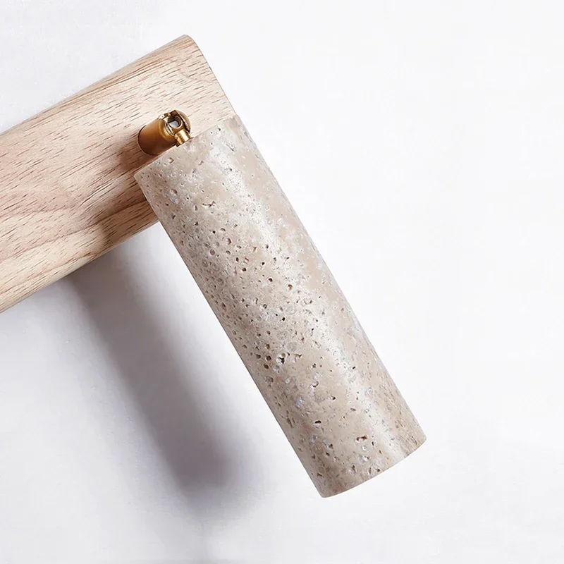 Wabi Sabi Retro Yellow Travertine Wall Light Switch Spotlight Led Light Bedhead Wall Light Rotating Reading Bedroom Room Study