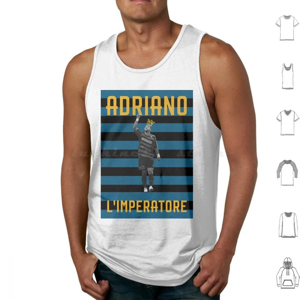 Adriano Tank Tops Print Cotton Soccer Football Goal Dribble Legends Nations Cup Brazil Futebol Retro Inspire Minimal Sports