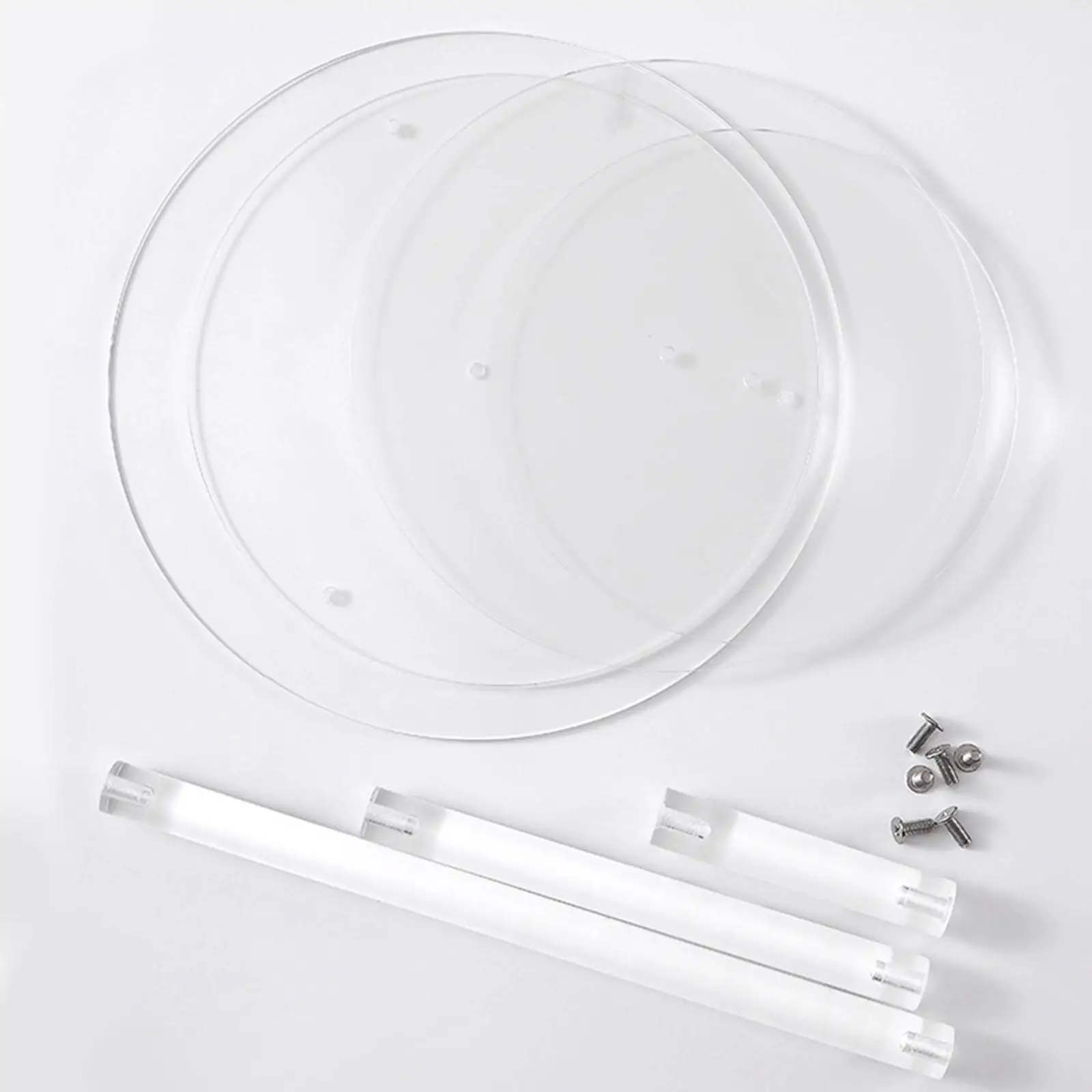 3 Tier Acrylic Display Stand Snack Holder with LED Lights Cake Display Riser for Weddings
