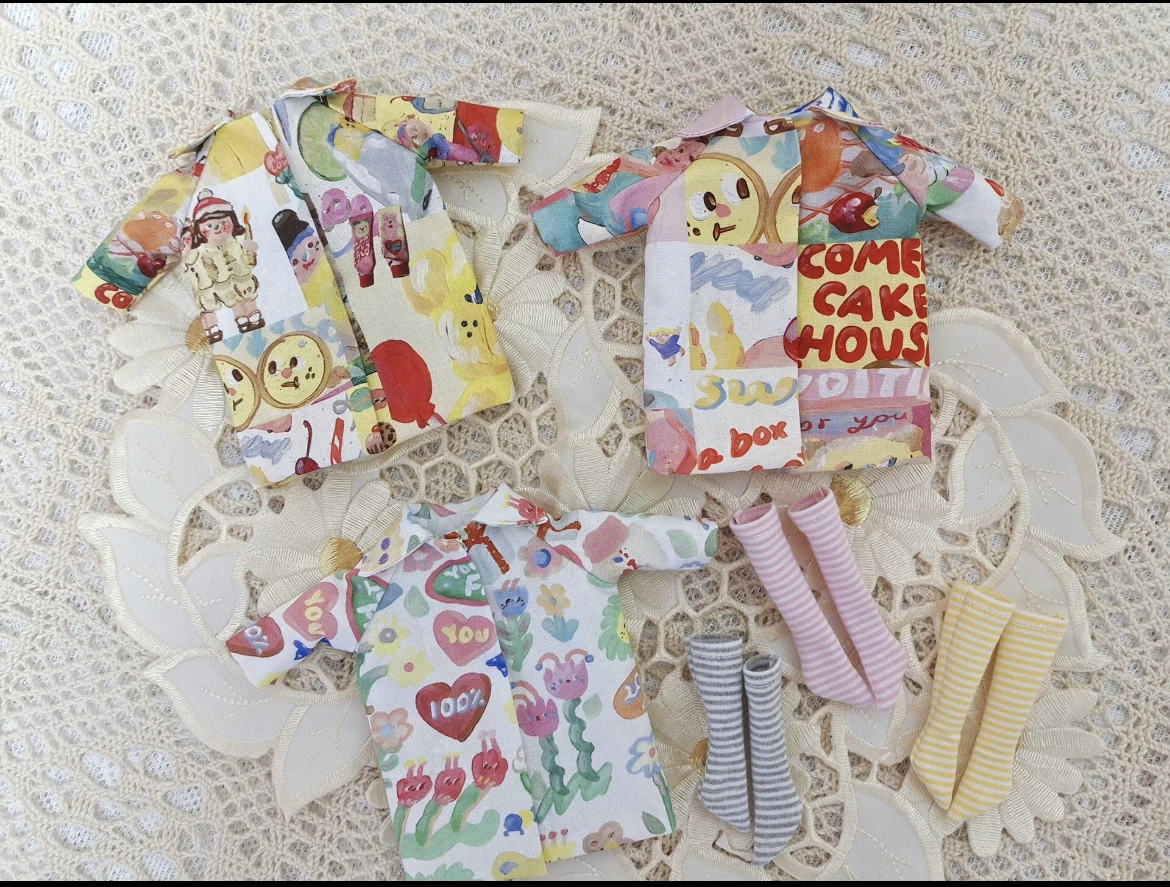 

2026 Dula Doll Clothes Dress Colorful graffiti coat Blythe ob24 Azone Licca ICY JerryB 1/6 Doll Accessories