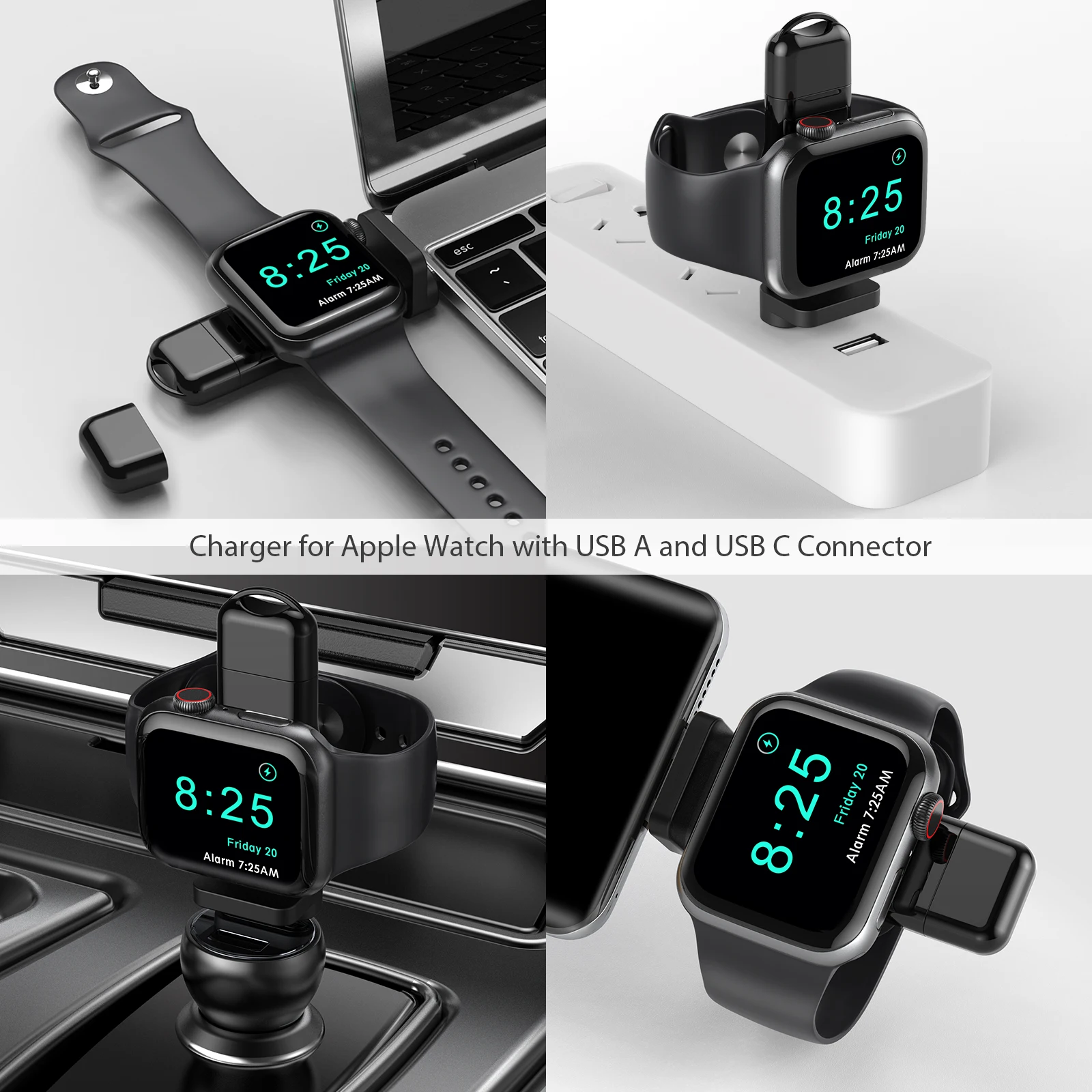 Usb tipo c suporte de carregamento estação doca suporte para apple watch iwatch 7 6 5 4 3 2 se série carregador relógio acessórios