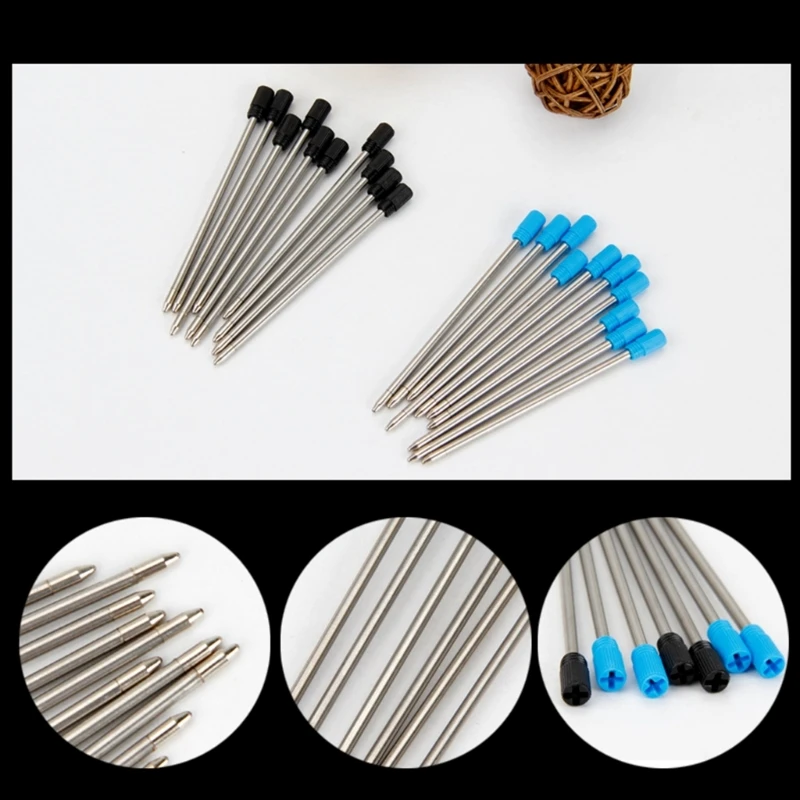 10 Chiếc Pha Lê Nạp Bút, Tiêu Chuẩn Bút Bi Nạp Cho Xoắn Hành Động Bút, Kim Loại Nạp Lại Cho Bút Đa Năng,