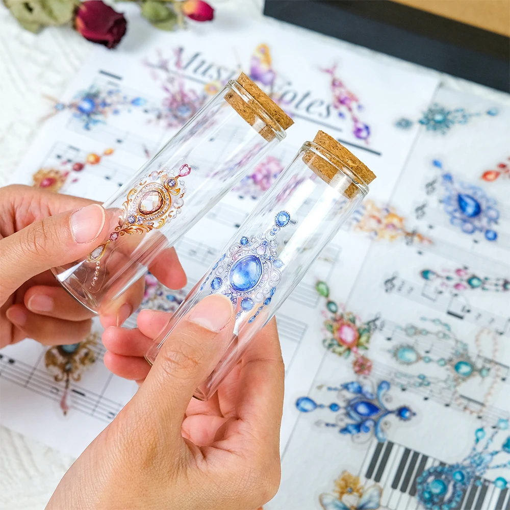 10/30/50 قطعة شفافة INS نمط مرصع بالجواهر قلادة ملصقات الحيوانات الأليفة الشارات الجمالية DIY بها بنفسك الغيتار حقيبة الهاتف لطيف الكرتون ملصق