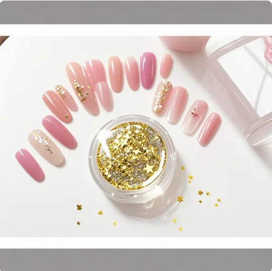 Nail Art DIY Nail Art Enthusiasts 1Box Fünfzackiger Stern Nagelmix Pailletten Flash Nail Shining Mirror Mehl Dekoration