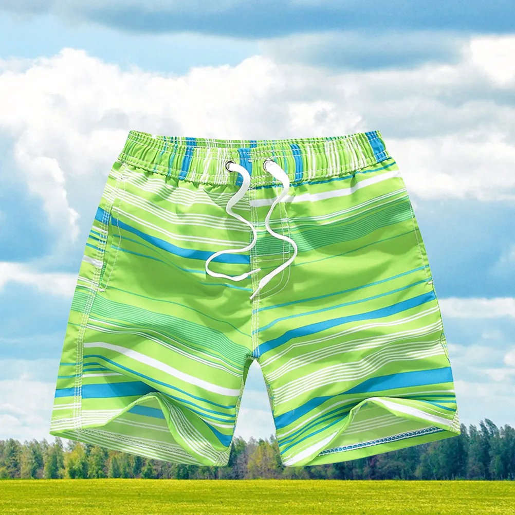 

Kids Swimming Trunks Fluorescent Green Suitable for 7-8 Years Old Quick Dry Polyester Swim Shorts Boys Beach Board Shorts