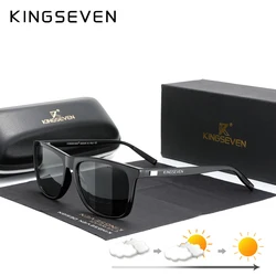 KINGSEVEN Brand Aluminum Frame Sunglasses Men Polarized Mirror Photochromic Sun glasses Women's Glasses Accessories Outdoors