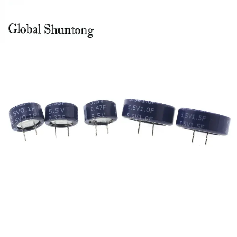 10PCS C-type Farad Capacitor 5.5V0.1F 5.5V0.22F 5.5V0.33F 5.5V0.47F 5.5V1.0F 5.5V1.5F Supercapacitor SE-5R5-D474VY