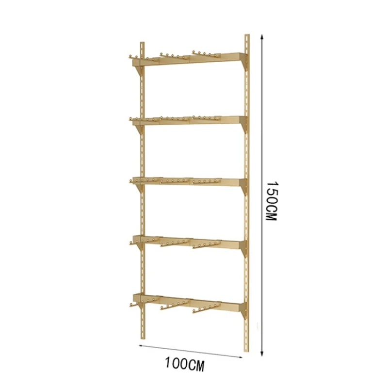 Custom, Goede Prijs Aangepast Roestvrij Staal Ondergoed Winkel Muur Display Rack