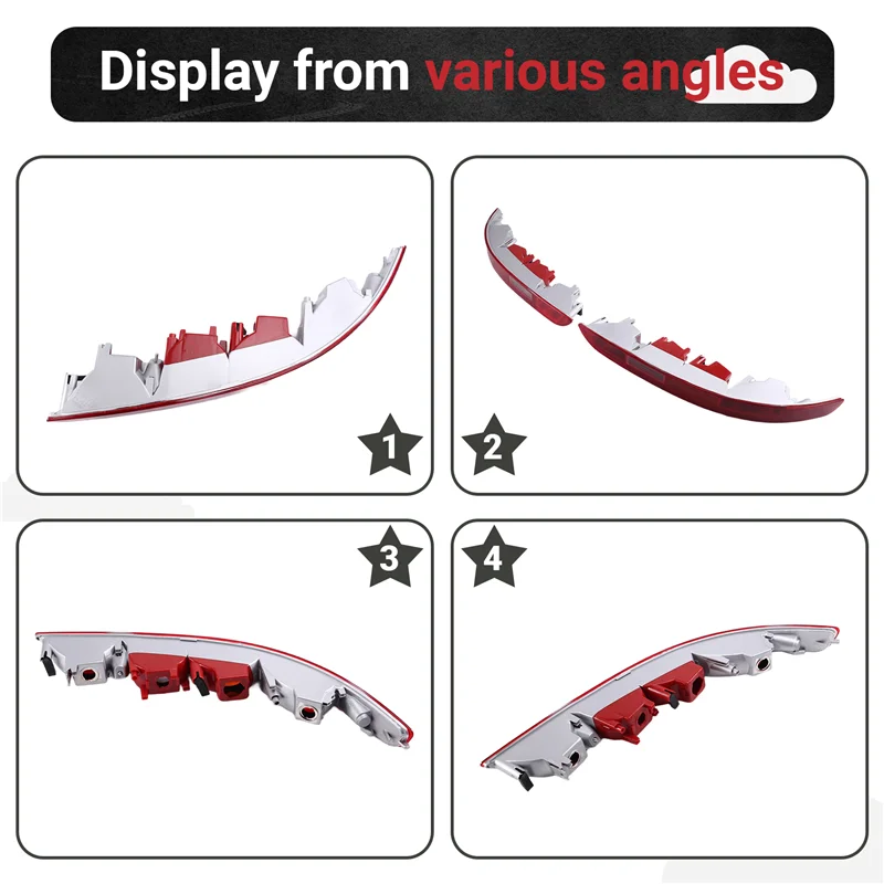 

Tail Light Cover For Q5 2.0T 2009-2017 8R0945096 8R0945095- 2X Rear Bumper Taillight Without Bulbs For Car