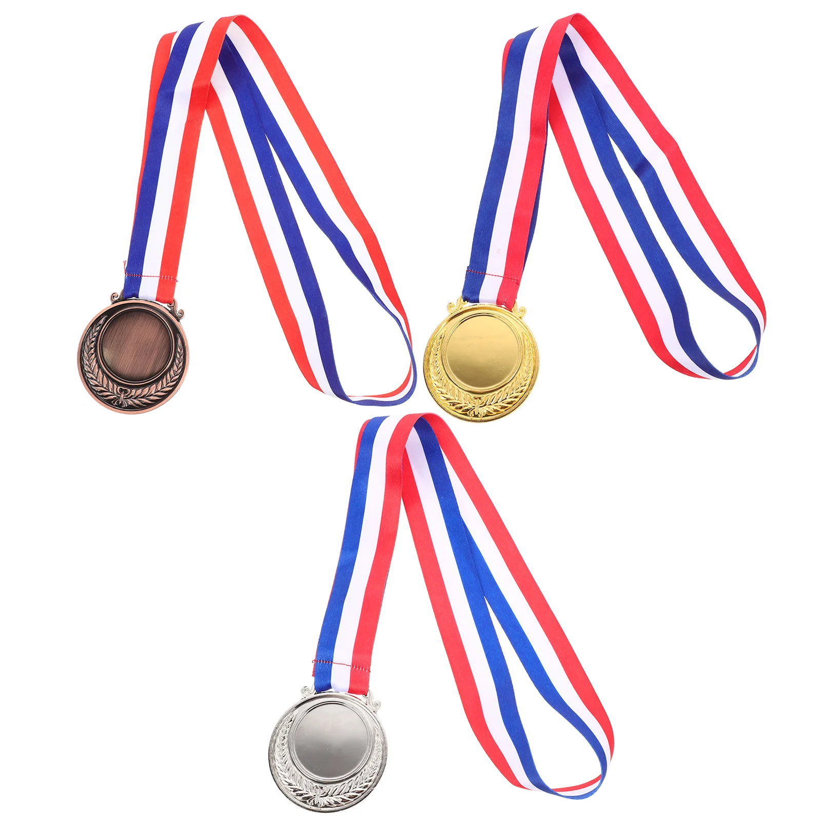 

3 Pcs Competition Awards Medals Blank Exquisite Silver and Copper Sports Events