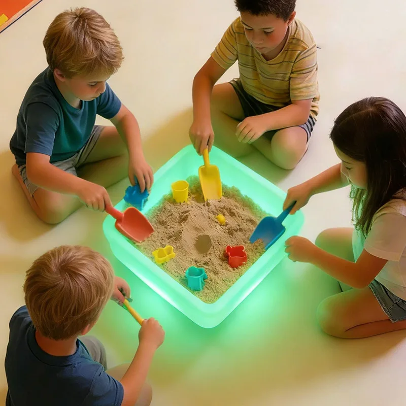 Luminous children's sand painting plate indoor parent-child interaction educational early education building block toy plate