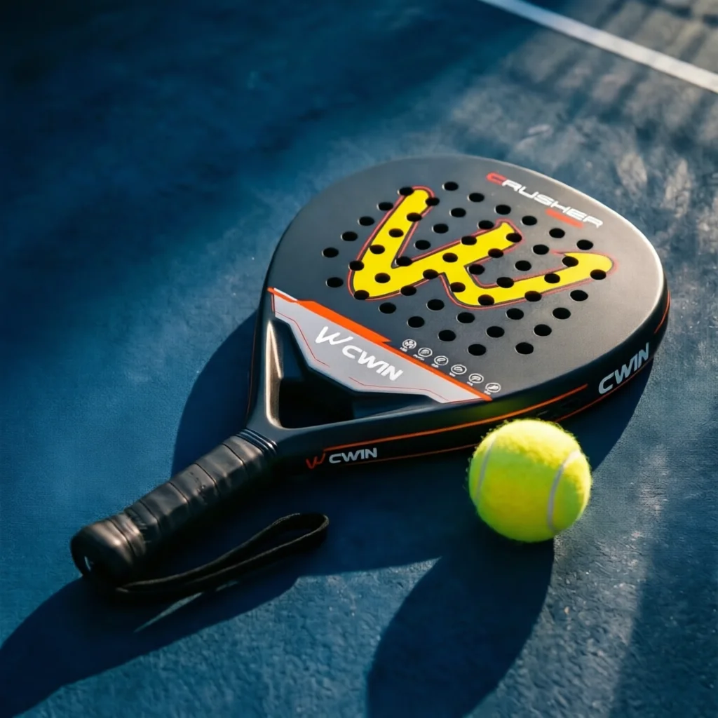 CWIN Vollcarbon-Padel-Schläger mit EVA-Schaumkern, Präzisionskontrolle, komfortables Spielgefühl für professionelle Spieler – Detail 4